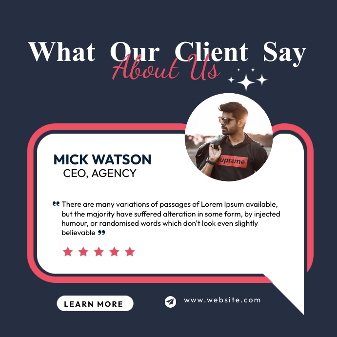 Clients Testimony Template | PosterMyWall