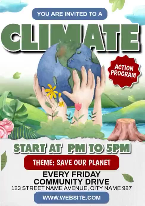 Climate Action Program Templat | PosterMyWall
