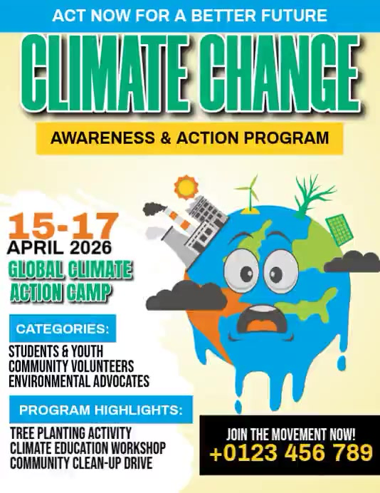 Plantilla de Climate Change Awareness | PosterMyWall