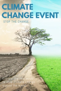 Climate change poster template