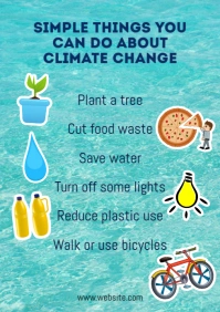 Climate change poster A4 template