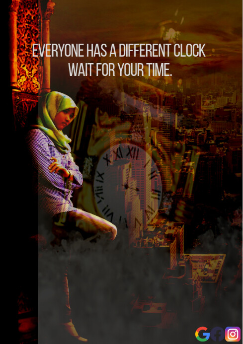 CLOCK AND TIME QUOTE TEMPLATE A1