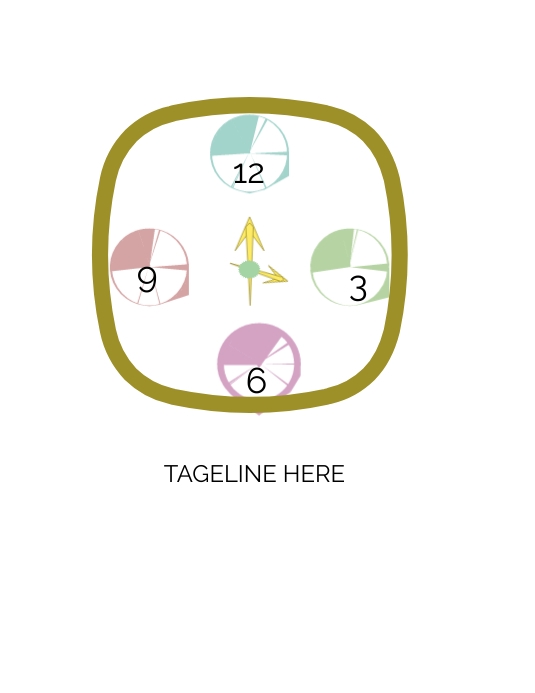 Clock Flyer (US Letter) template