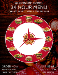 Clock Menu Restaurant Menu Template | PosterMyWall
