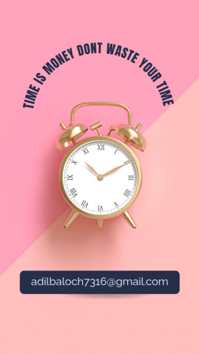 Clock template Instagram Story