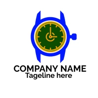 clock watch logo design โลโก้ template