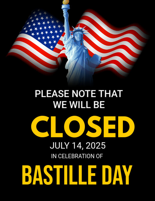 CLOSE BASTILLE DAY Pamflet (VSA Brief) template