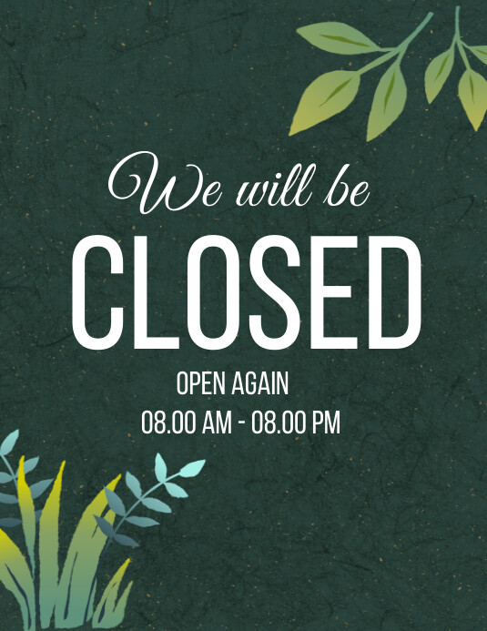 Closed and open Flyer (US Letter) template