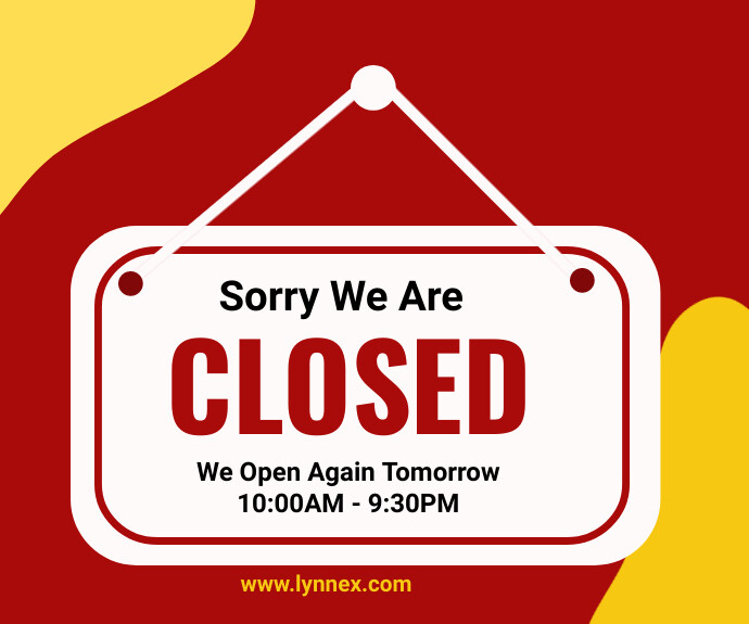 Closed banner Template | PosterMyWall