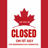 Closed business notice Publicación de Instagram template