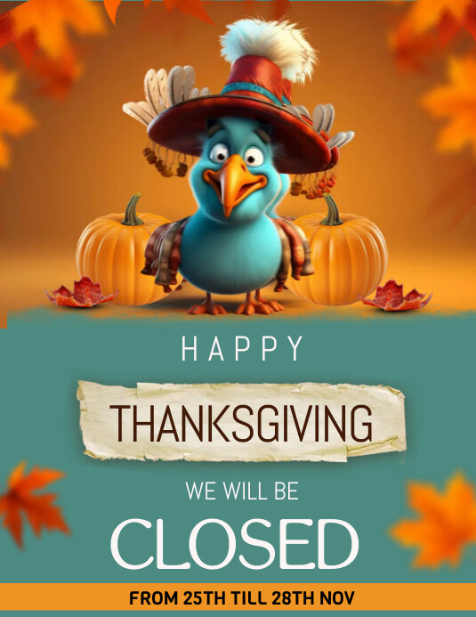 closed captions Flyer (US Letter) template