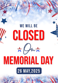 Closed Day Memorial A4 template