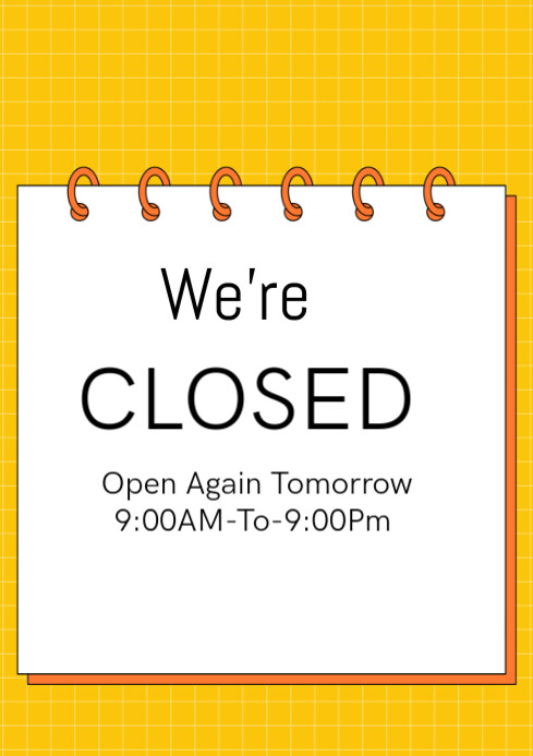 Closed Template | PosterMyWall