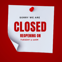 Closed Instagram-opslag template