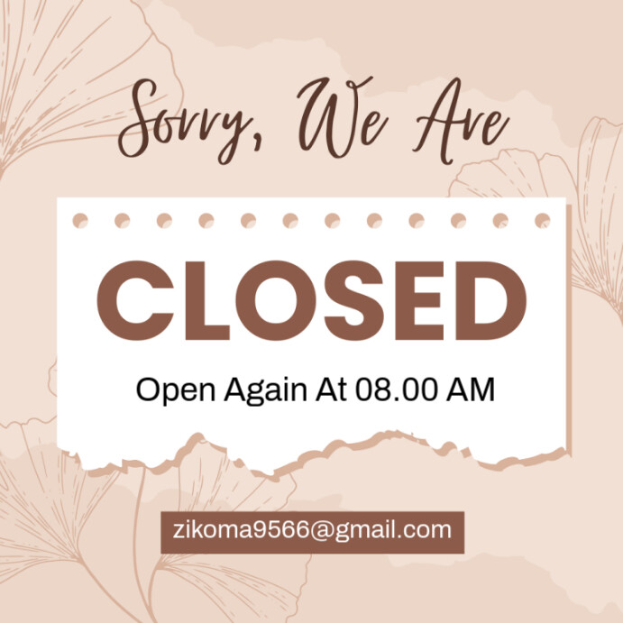Closed Template | PosterMyWall