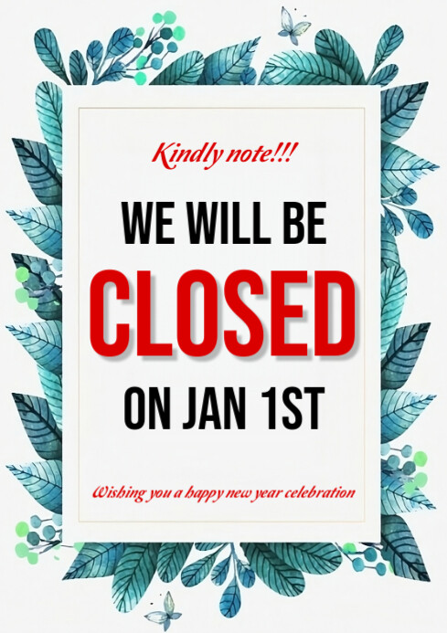 Closed A4 template