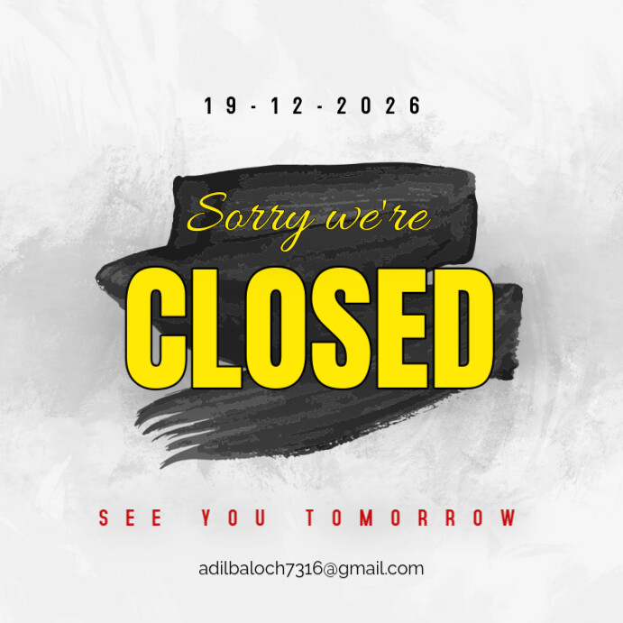 Closed design Template | PosterMyWall