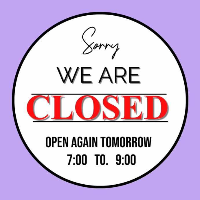 Closed Instagram Post template