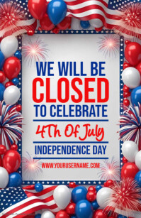 Closed for 4th of July template Tabloid