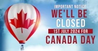 CLOSED FOR CANADA SHOP FACEBOOK COVER DESIGN template