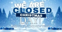 closed for christmas holidays design template Facebook Shared Image