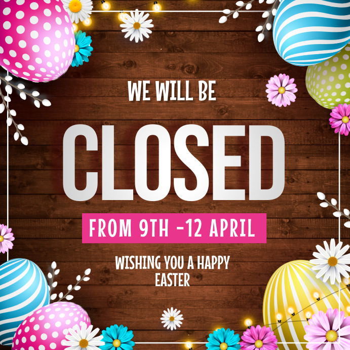 closed for easter Instagram 帖子 template