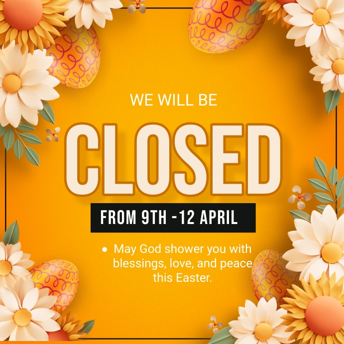 closed for easter Template PosterMyWall