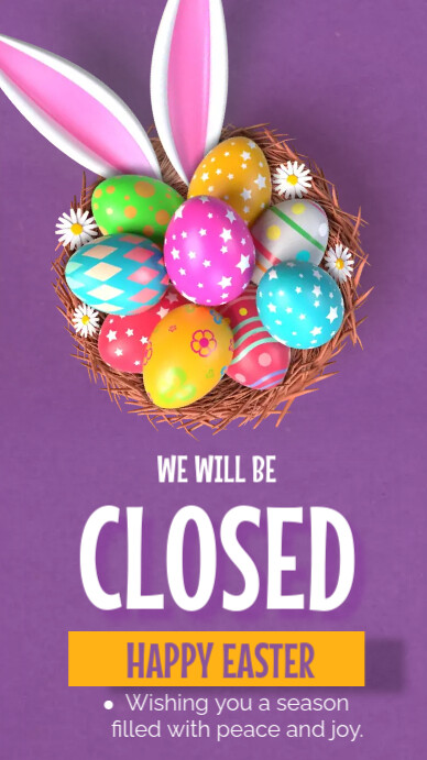 Closed For Easter Template PosterMyWall