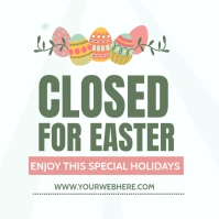 closed for easter Instagram Post template