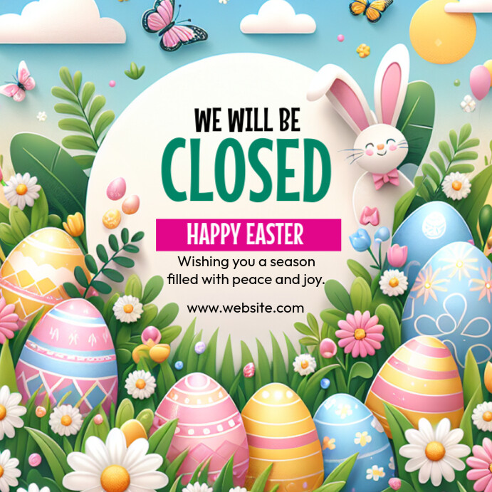 Easter Closure Announcement Template | PosterMyWall