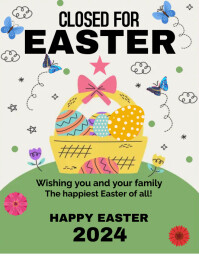 Closed For Easter Template PosterMyWall