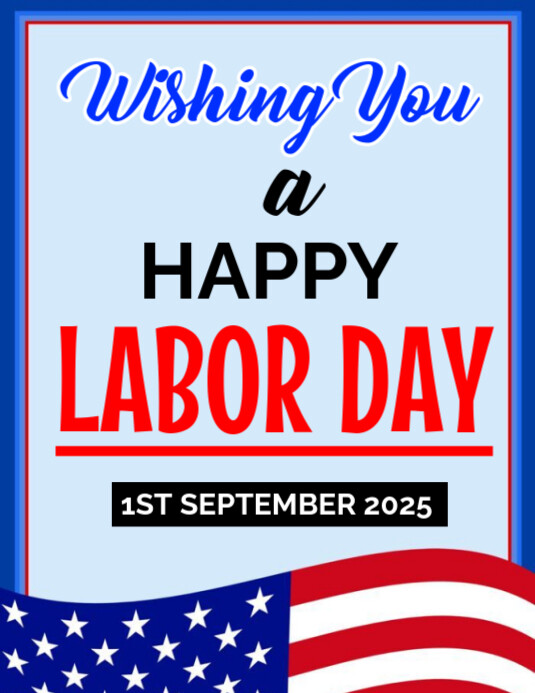 closed for labor day Volantino (US Letter) template