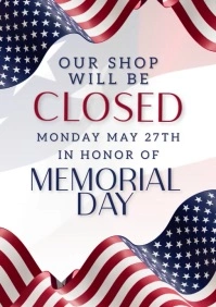 CLOSED FOR MEMORIAL DAY WEEKEND POST TEMPLATE A4