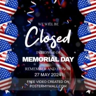 CLOSED FOR MEMORIAL DAY WEEKEND TEMPLATE Kwadrat (1:1)