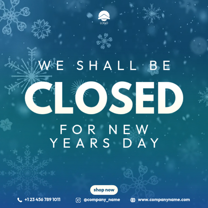 Closed For New Years Day Template PosterMyWall Closed for new years day template postermywall