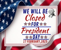 Closed for president day template 2025 Umugqa Ophakathi