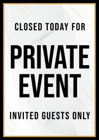 Closed For Private Event A2 template