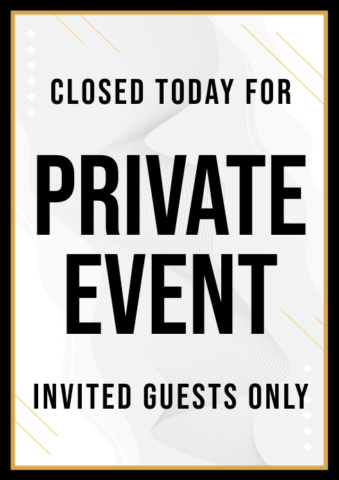 Private Party Sign Template Downloadable Templates | Faculty And Staff
