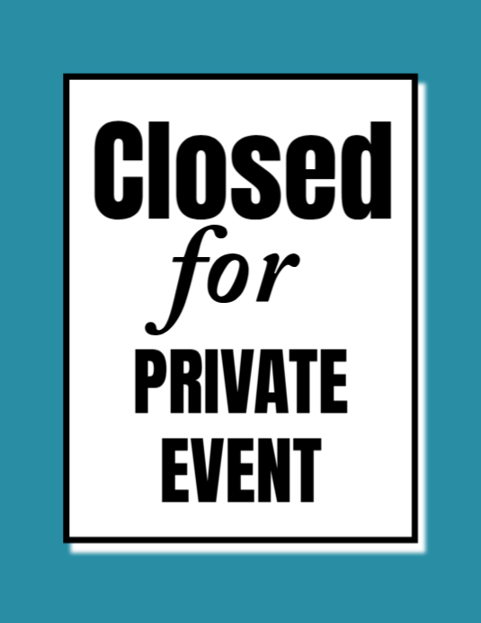 Plantilla de Private Event Closure Folletos | PosterMyWall