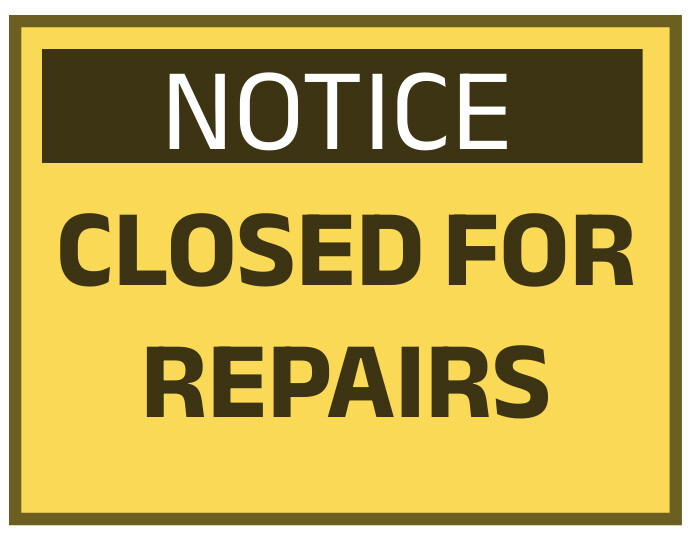 closed for repairs Templat | PosterMyWall
