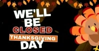 closed for Thanksgiving day shop sign design template Facebook Shared Image