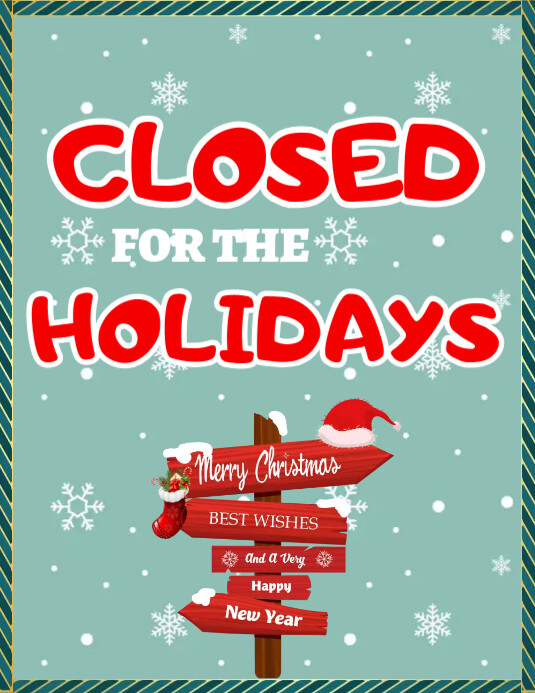 Holiday Closure Fall Closed for the Holidays Template | PosterMyWall
