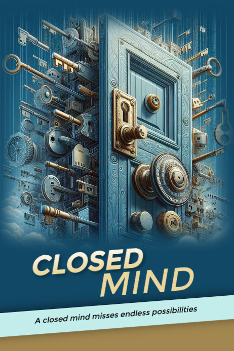Closed mind Poster template