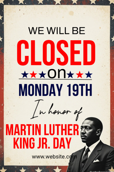 closed mlk day poster Template | PosterMyWall