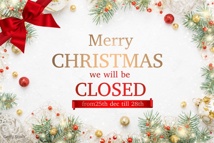 closed on christmas Template | PosterMyWall