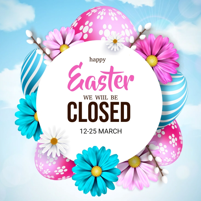 closed on easter Template PosterMyWall
