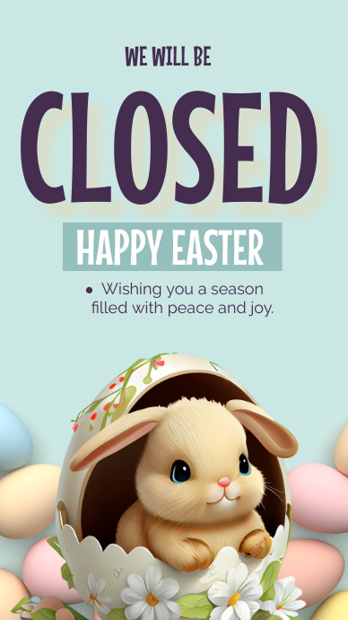 closed on easter Template | PosterMyWall