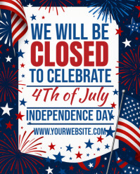 Closed on Independence Day Instagram Portrait template