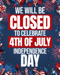 Closed on Independence Day Instagram Portrait template
