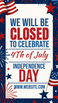 Closed on Independence Day Instagram-verhaal template